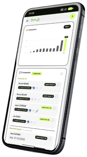 Interface Remeyd sur mobile